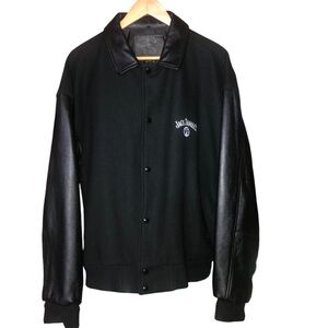 Vintage Jack Daniels Old No 7 Varsity Jacket Leather Wool Men’s XL whiskey